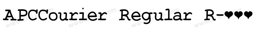 APCCourier Regular R字体转换